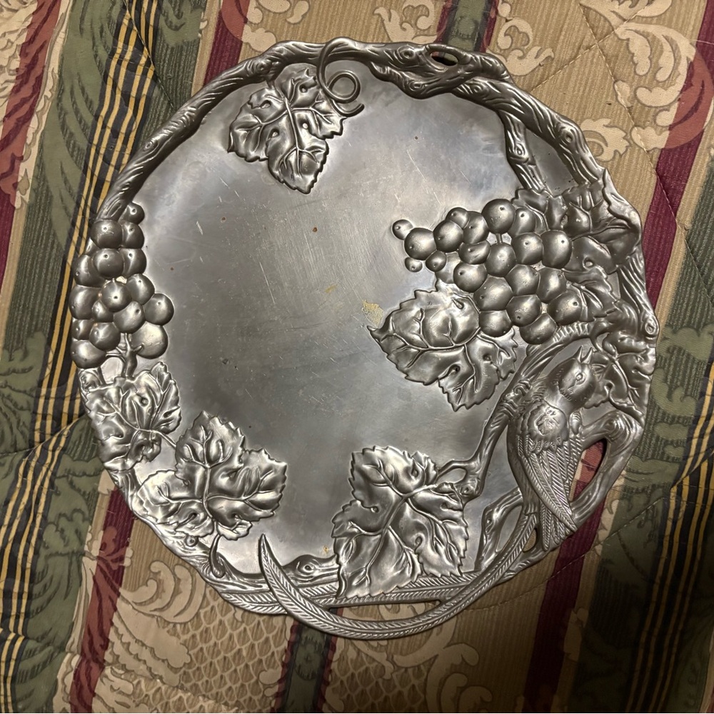 Arthur Court Silver Plate with Embossed Design
